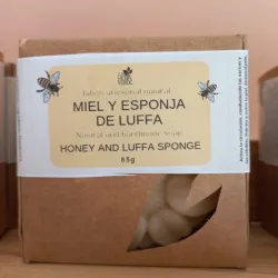 Jabón de miel y esponja de luffa