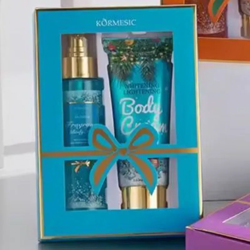 Juego de colonia y crema azul