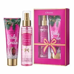 Juego de crema y colonia rosada