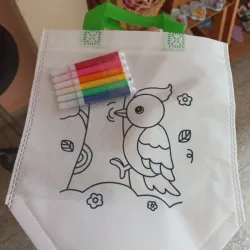 Kit de bolsito con diseño pregrabado y 6 plumones