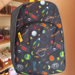 Mochila 40x28cm temática universo