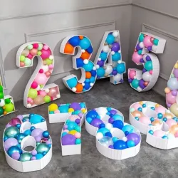 Números para rellenar con globos 