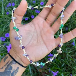 Gargantilla Amatista y ÁgatasVerde