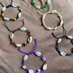 Pulseras con Caracoles y piedras naturales