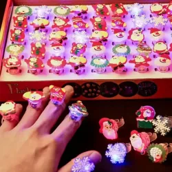 Anillitos navideños con luces