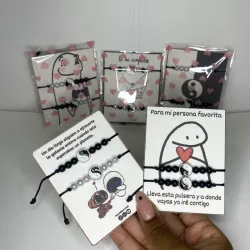 Pareja Pulseras  ying yang simples