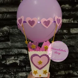 Cajitas para confituras con globo látex 