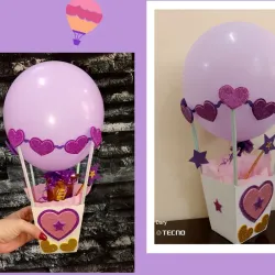 Cajitas para confituras con globo látex 