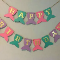Cartel sirena Happy Birthday 