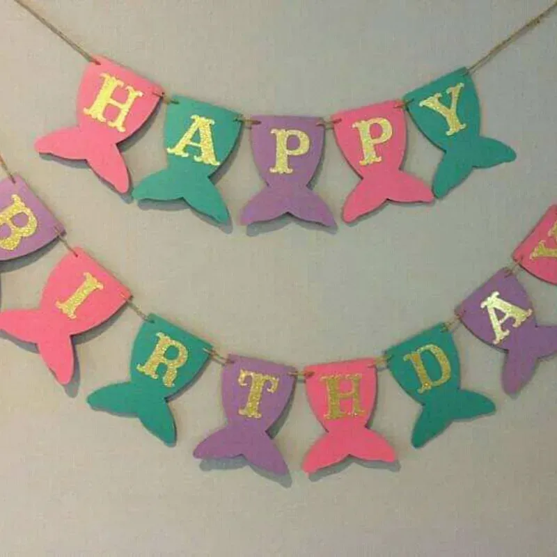 Cartel sirena Happy Birthday 
