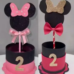 Centros de mesas Mickey y Minnie para confituras 