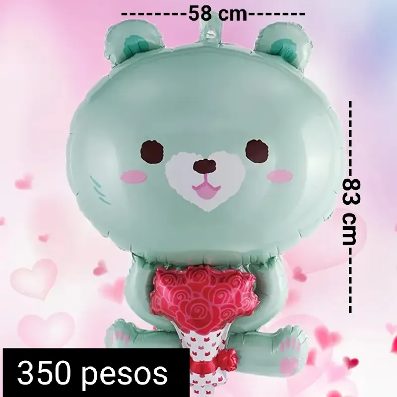 Globos oso flores 