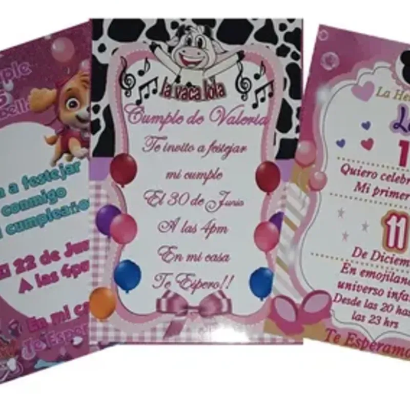 Invitaciones papel fotográfico 