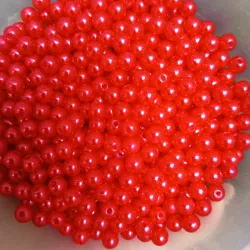 Perlas rojas 6mm