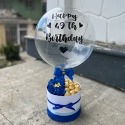 10 Ferrero Rocher+ 6 Rosas Eternas + Globo Burbuja