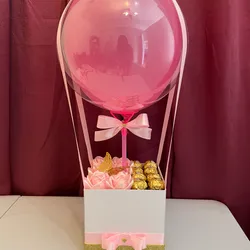 6 rosas eternas+8 Ferreros Rocher+ Globo Burbuja 