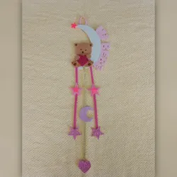 Colgante de osito en la luna 30 cm