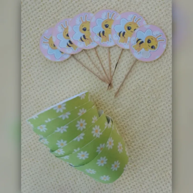 Porta cupcake con topper 