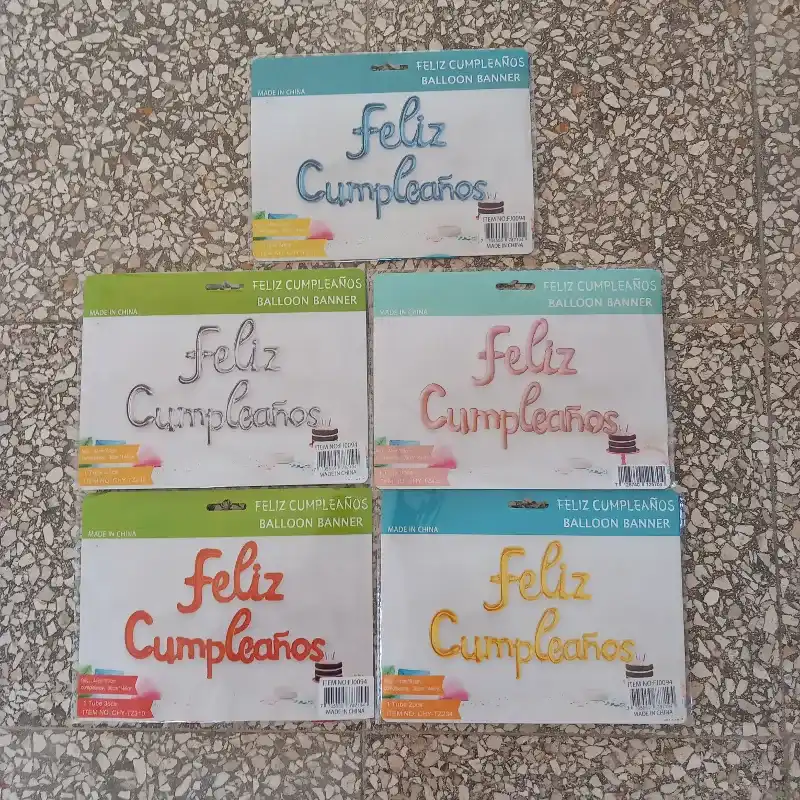 Cartele inflable de Feliz Cumpleaños 