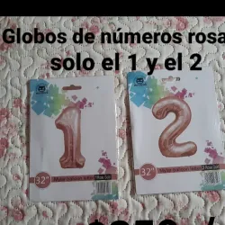 Globos de números rosados