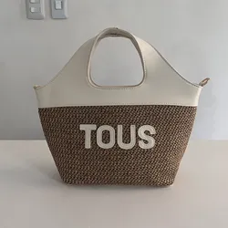 Bolsa de rafia blanca 