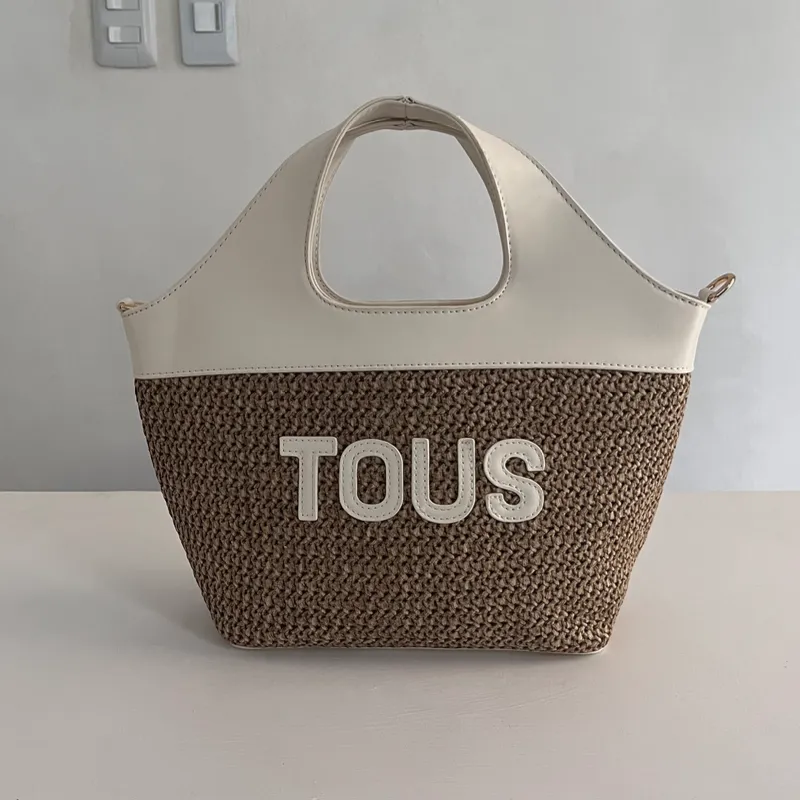 Bolsa de rafia blanca 