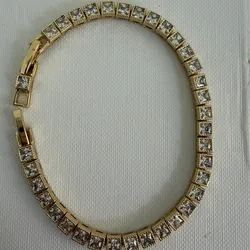 Brazalette de circonias cuadradas pequeñas