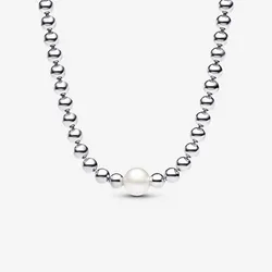 Cadena de Cuentas con Perlas