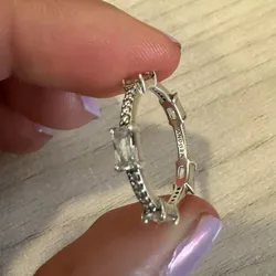 Halo en Pave con circonias rectangulares 