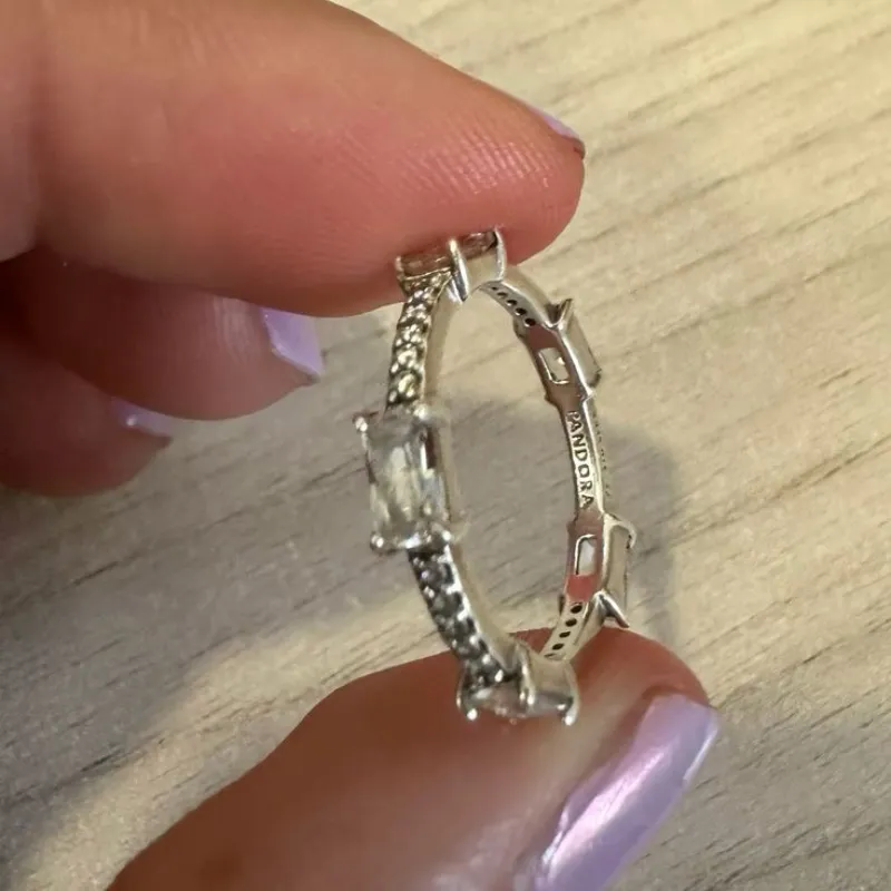 Halo en Pave con circonias rectangulares 