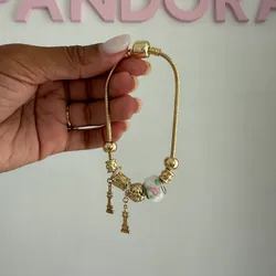 Pulsera imitación pandora blanca