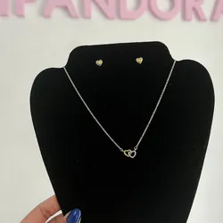 Set de Corazones gold and silver