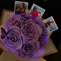 Ramo de 7 rosas con fotos