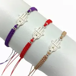 Pulsera tejida Mano de Fatima