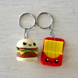 Llaveros Hamburguesa y Papas