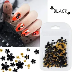 Caja de flor de resina negra