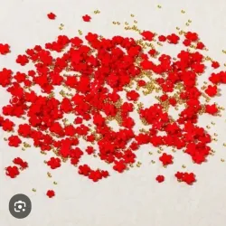 Caja de flor de resina roja