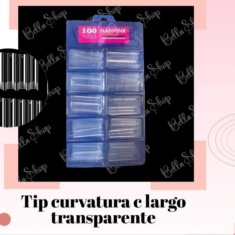 Caja de uña cuadradas curva C