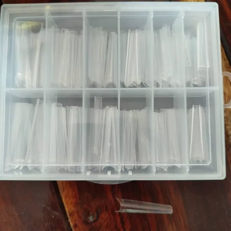 Caja de uñas Coffin largas