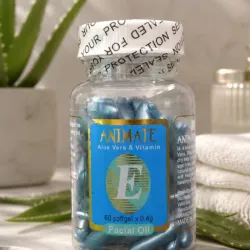 Capsulas de vitamina E para la cara