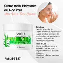Crema facial hidratante de aloe vera 