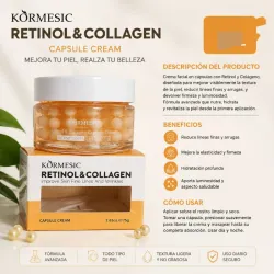 Crema hidratante de retinol y colágeno