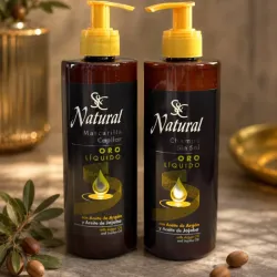 Juego de shampu oro liquido