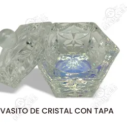 Vasito de cristal con tapa 