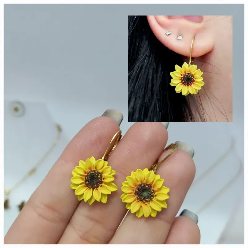 Aretes de Girasol 