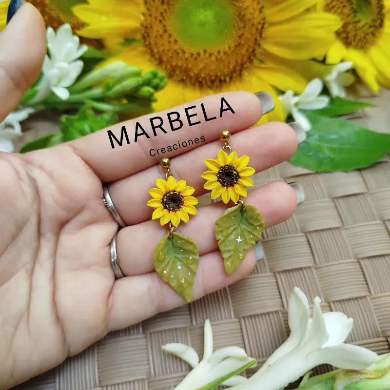 Aretes de Girasol 