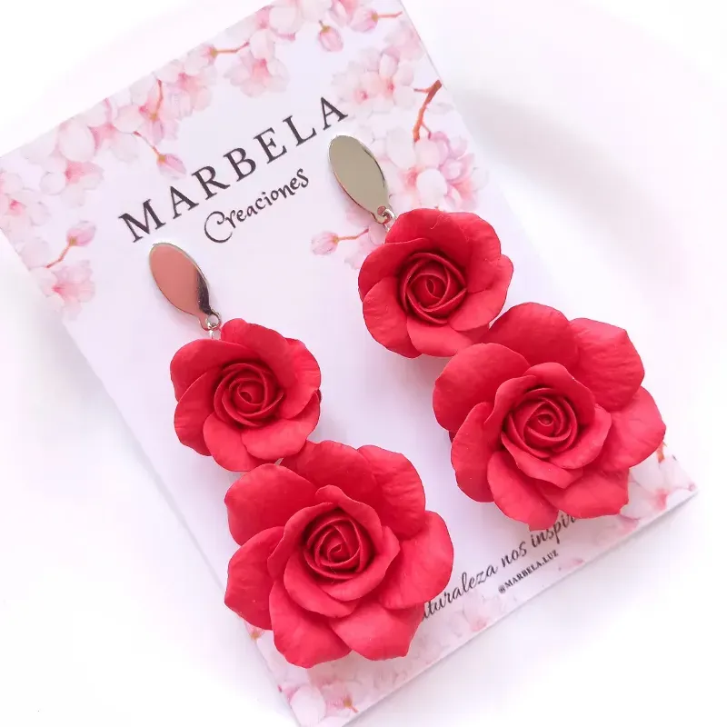 Aretes doble de Rosas