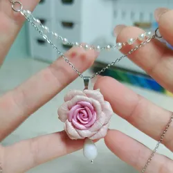 ✨ Cadena de Rosas doble de perlas con murano ✨