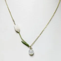 ✨ Cadena de Tulipán Blanco✨