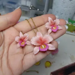 Juego de Orquídeas Rosas